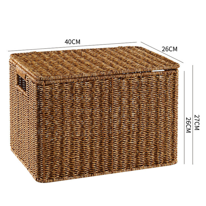 Handcrafted Rectangular Wicker Storage Box