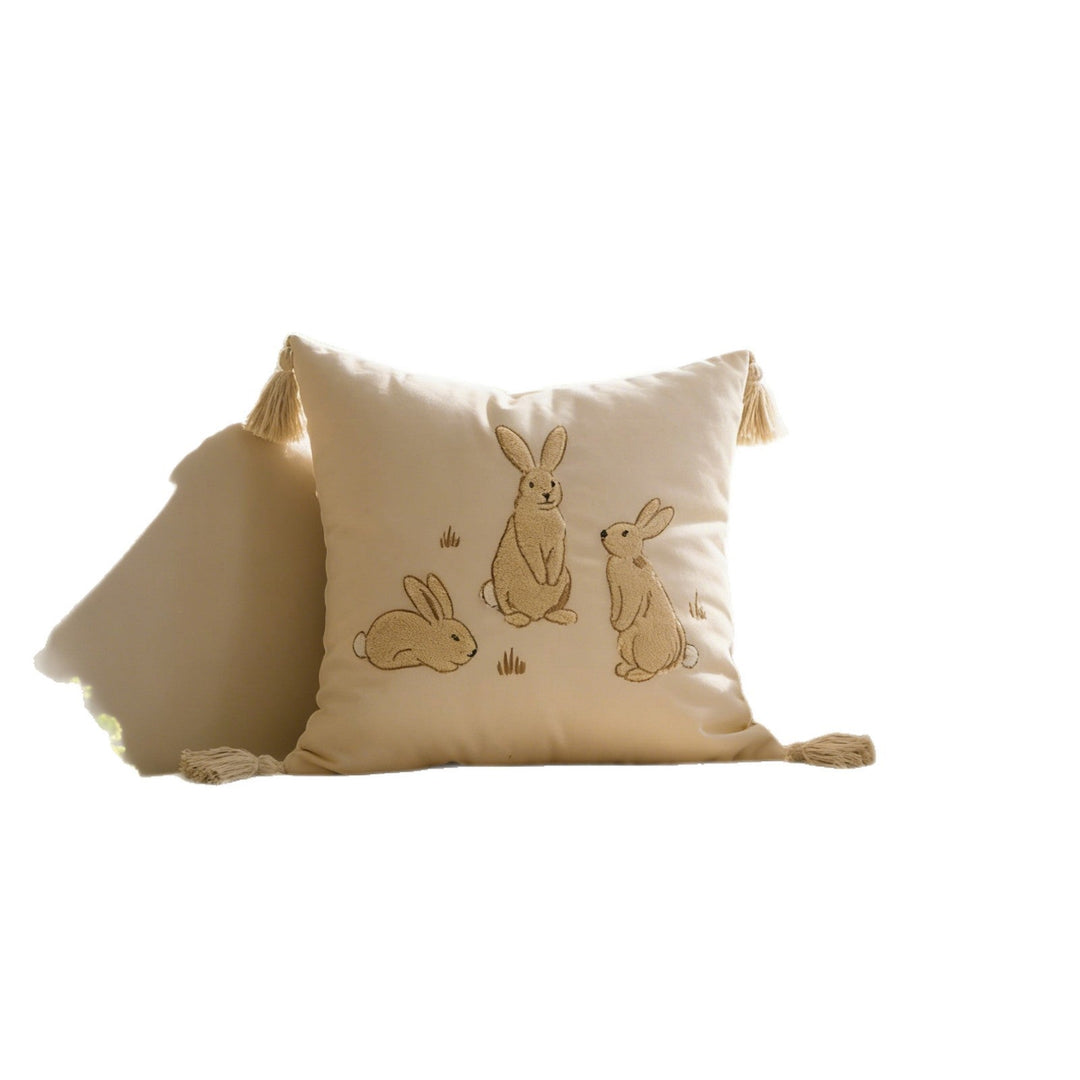 pillowcase with cute bunny motif