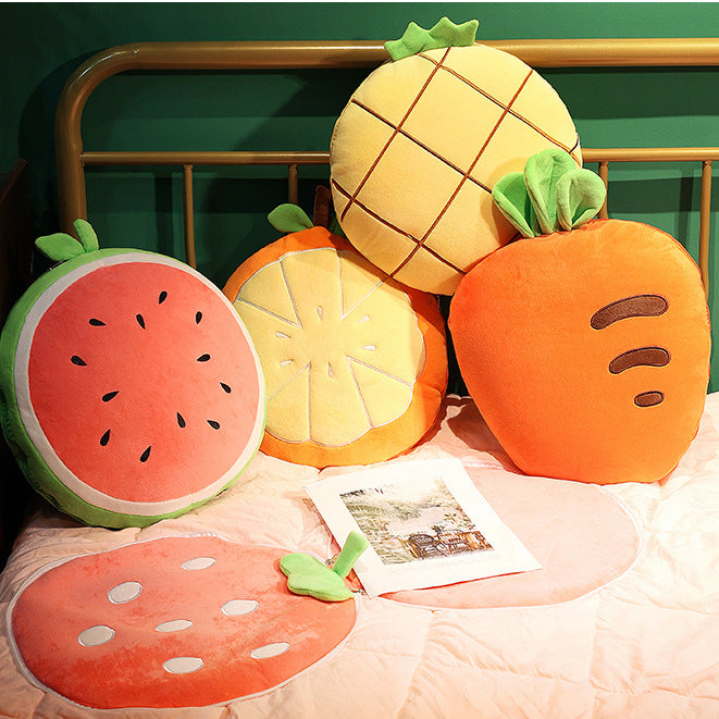 Plush pillow in carrot shape
