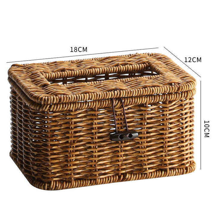 Handmade Wicker Storage Box With Lid