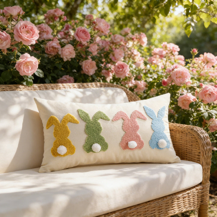 pillowcase with cute bunny motif