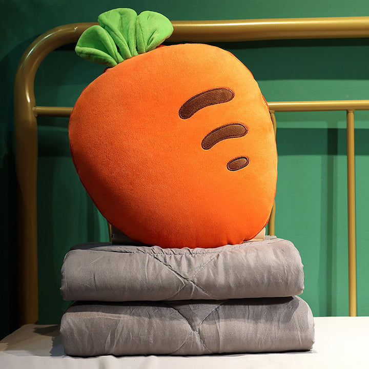 Plush pillow in carrot shape