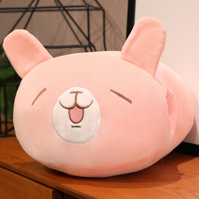 Plush pillow with cactus motif