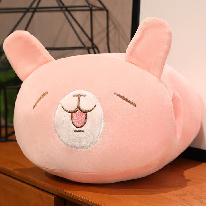 Plush pillow with cactus motif