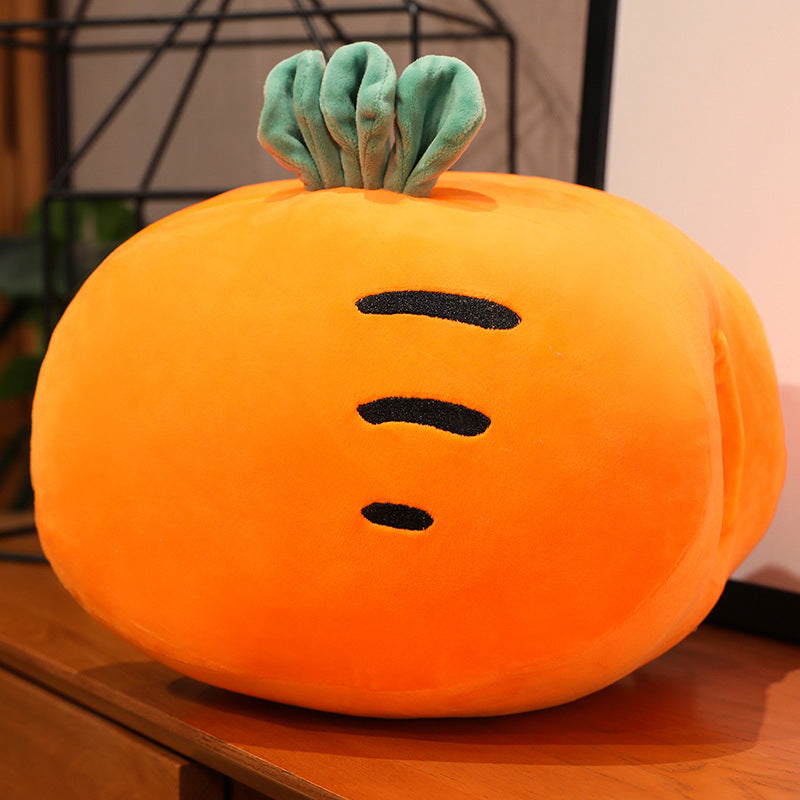 Plush pillow with cactus motif