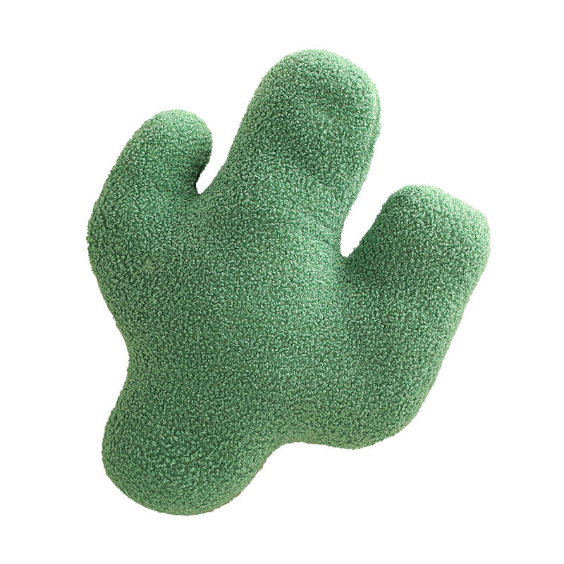 Cactus-shaped cuddle pillow