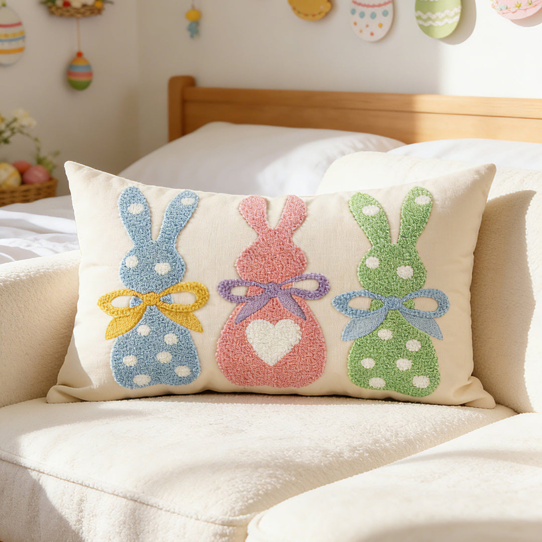 pillowcase with cute bunny motif