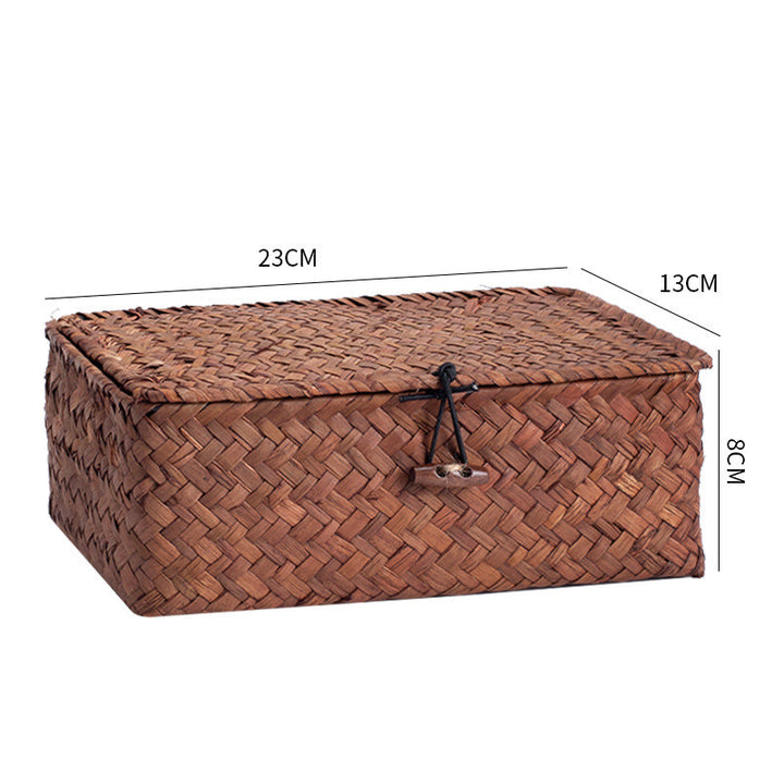 Handwoven Storage Box With Lid