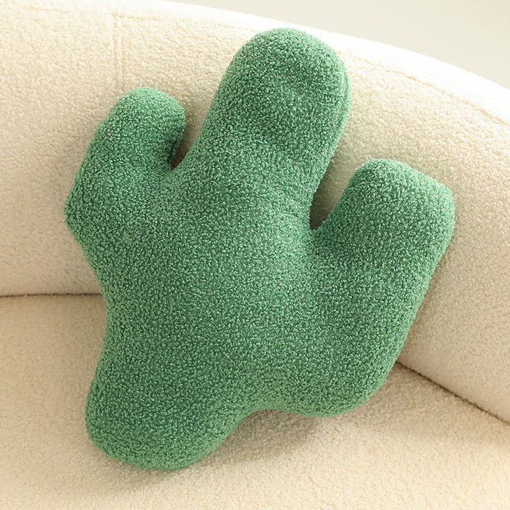 Cactus-shaped cuddle pillow