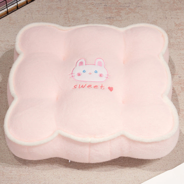 Plush pillow with animal-friendly design