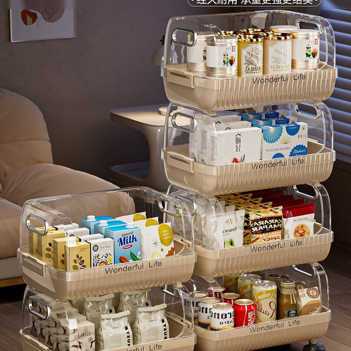 Multi-Tier Storage Organizer with Transparent Baskets Meso Living