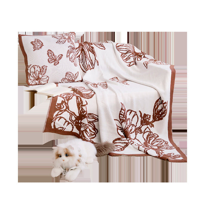 Decorative Throw Blanket with Floral Design