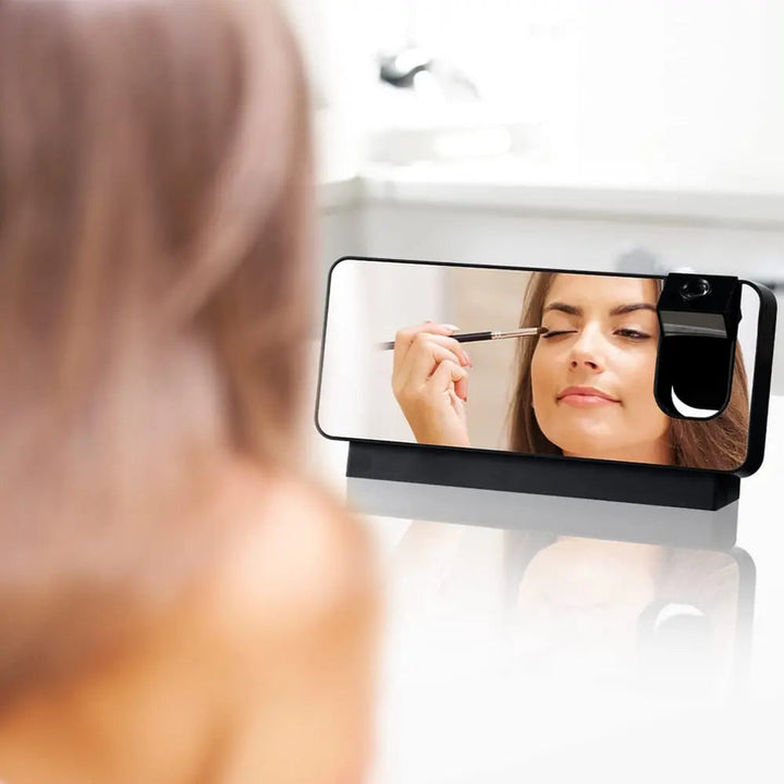 Projection alarm clock with mirror display and large LED screen