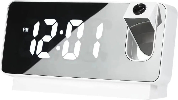 Projection alarm clock with mirror display and large LED screen