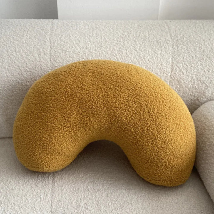 Nordic Bouclé Abstract Cushion – Minimalist Plush Pillow