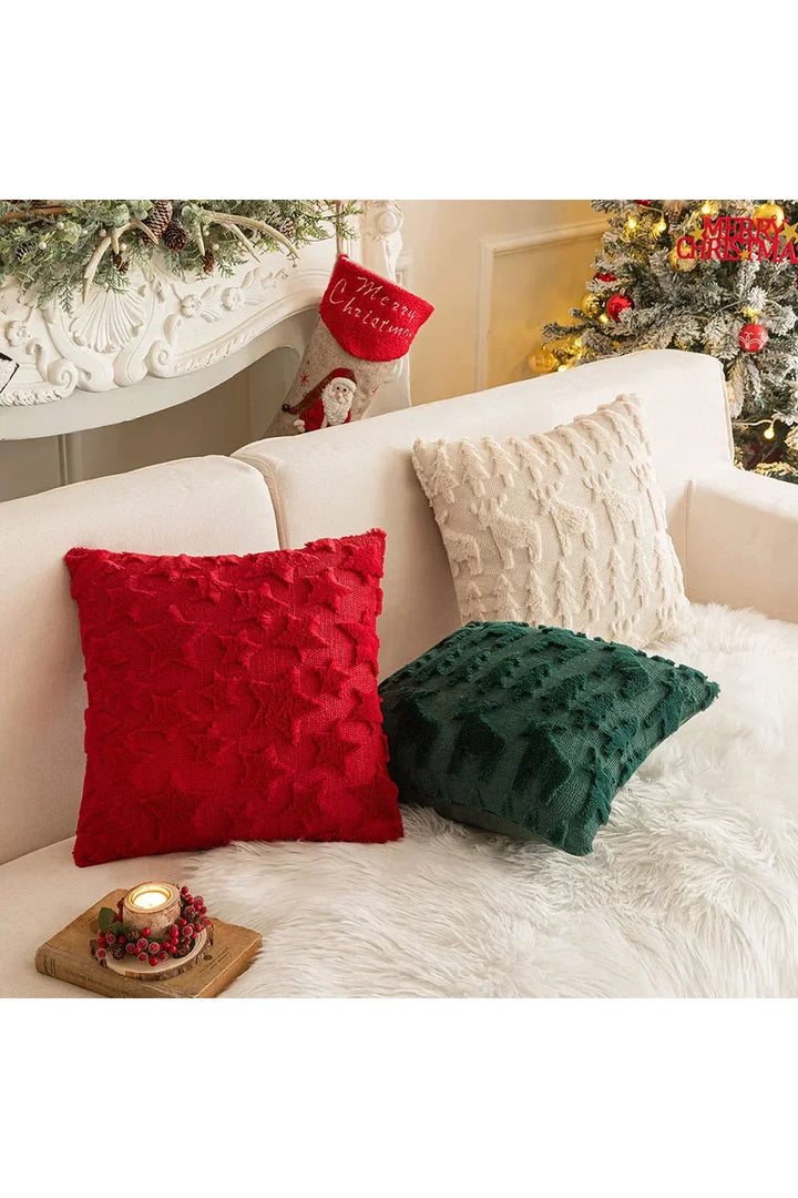 Plush decorative cushion cover