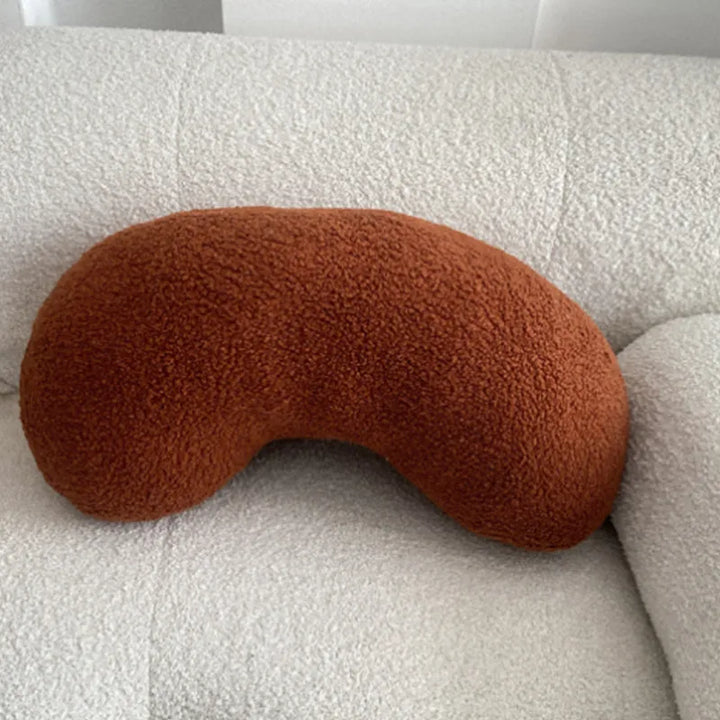 Nordic Bouclé Abstract Cushion – Minimalist Plush Pillow