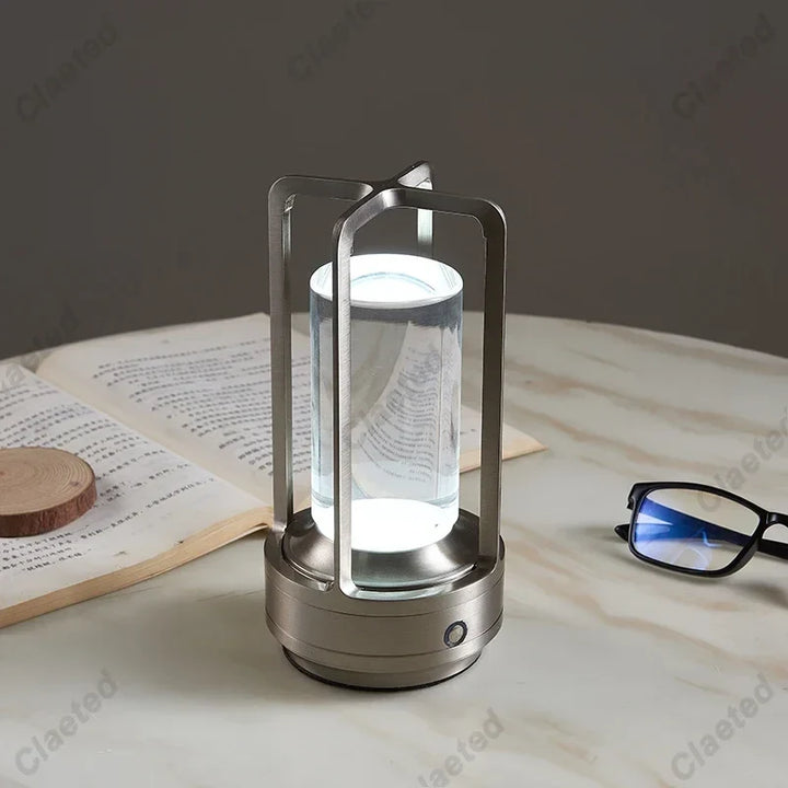 LED Cordless Table Lamp | Industrial Style, Rechargeable & Portable Lighting for Outdoor & Indoor Use