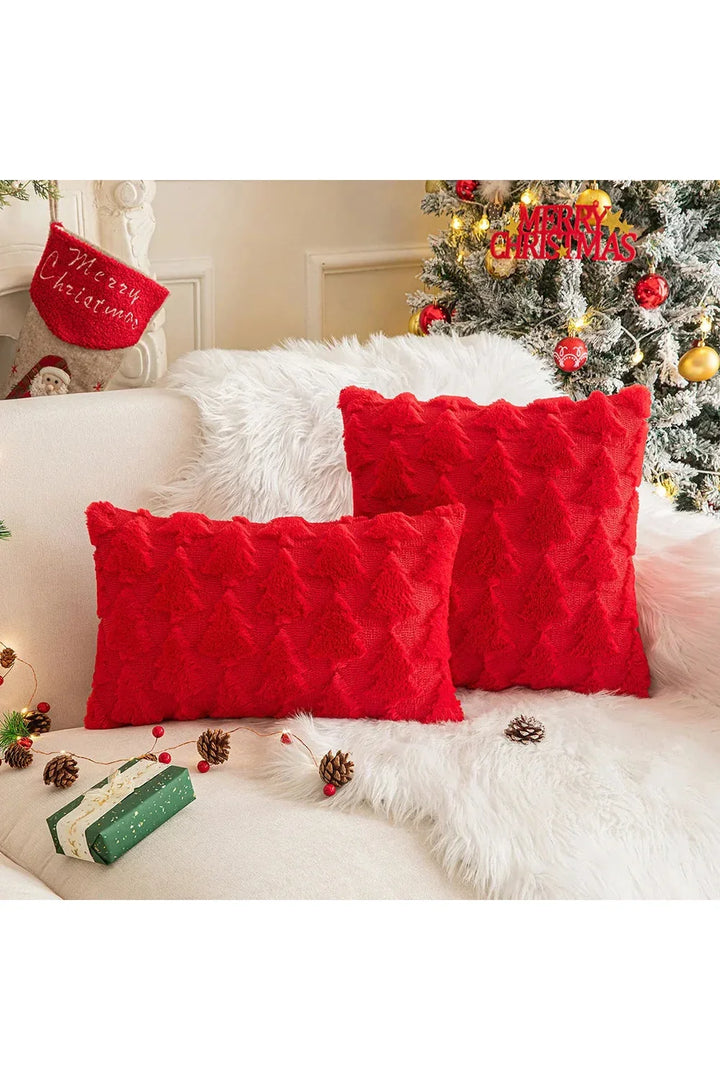 Plush decorative cushion cover