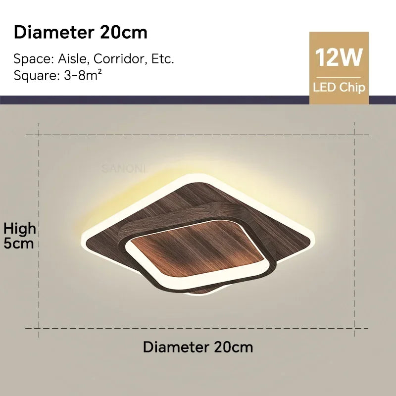 Modern LED Aisle Ceiling Light Chandelier - Indoor Lighting Fixture for Corridor, Stairs, Foyer, Balcony, Bedroom, Bathroom