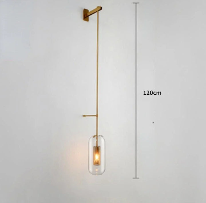 Modern Glass Wall Light Sconce – LED Mirror Bedside Lamp for Bedroom, Living Room, Kitchen, and Porch – Stylish Nordic Wall-Mounted Indoor Lighting