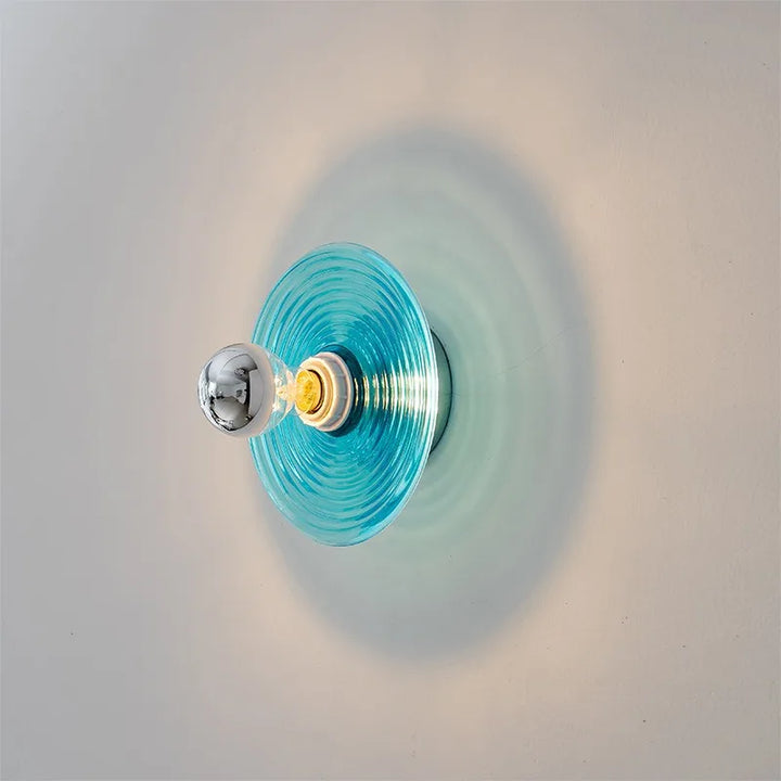 Nordic LED Wall Lamp – Water Ripple Glass Lighting for Bedroom, Living Room, Study, and Home Decor Sconces