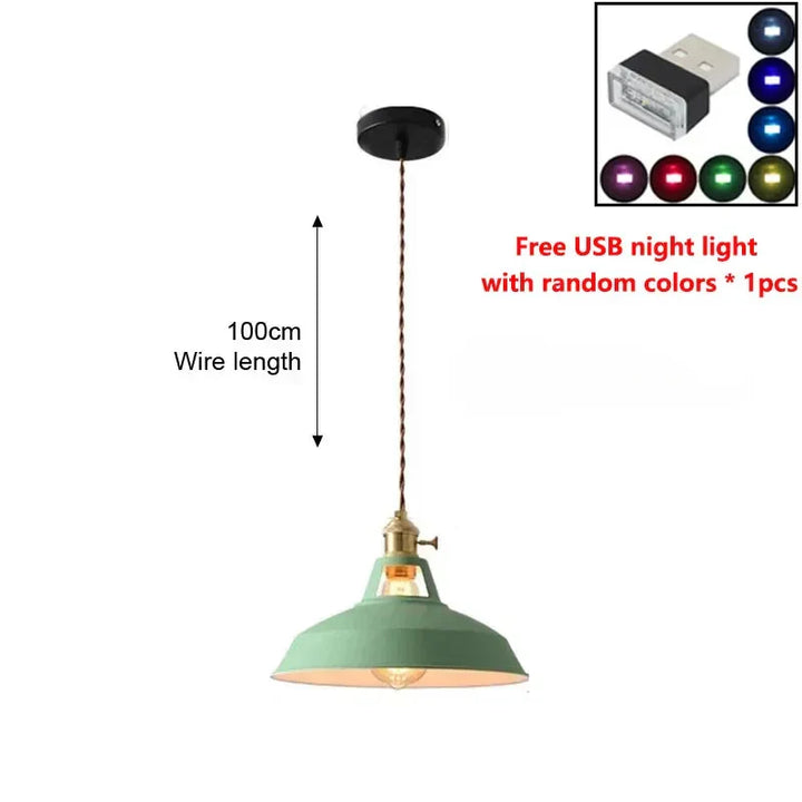 LED Iron Chandelier Pendant Lamp - Vintage Hanging Light
