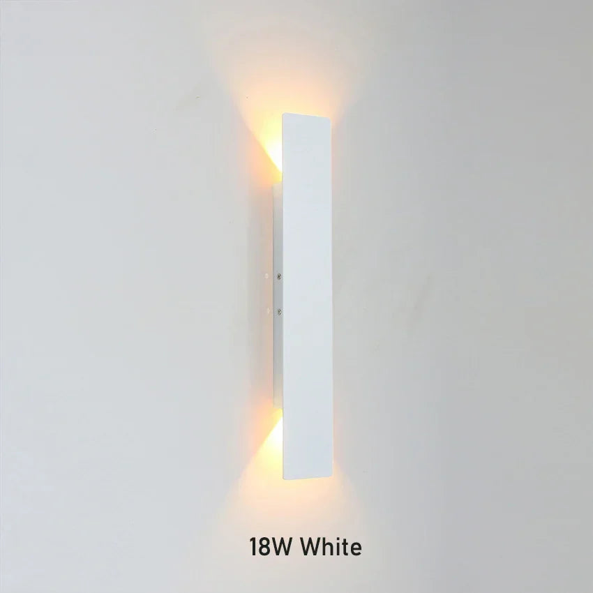 Modern LED Wall Lamp - Rectangular Bedroom Bedside Lights for Minimalist Indoor Lighting