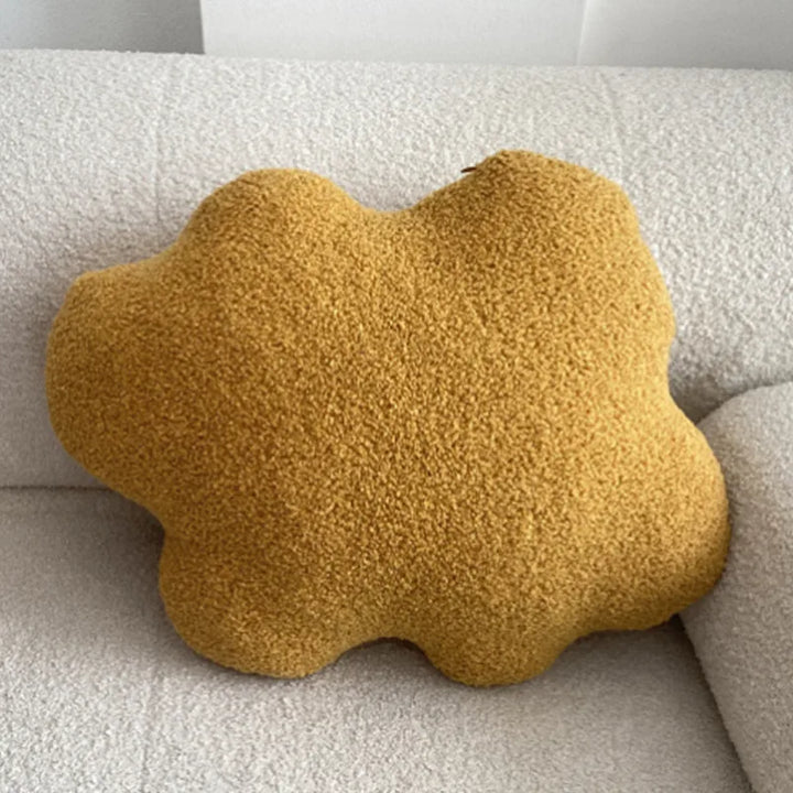 Nordic Bouclé Abstract Cushion – Minimalist Plush Pillow