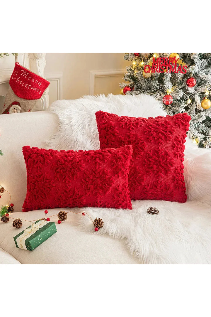 Plush decorative cushion cover