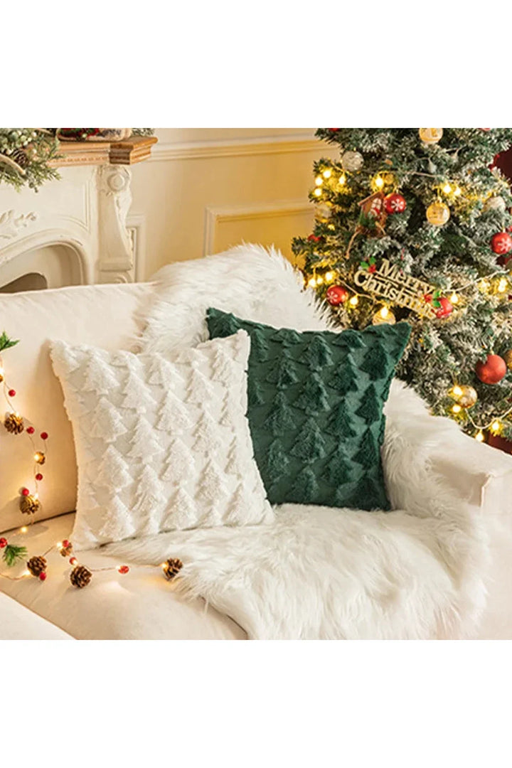 Plush decorative cushion cover