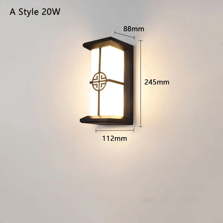 Modern LED Outdoor Wall Lamp with Motion Sensor - Waterproof Porch Light, Outdoor Lighting Fixture