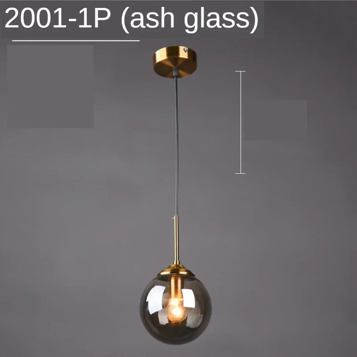 Modern Glass Pendant Lights for Bedroom Bedside Bathroom Hanging Lamp Ceiling Chandeliers Hotel Restaurant Decoration Ring
