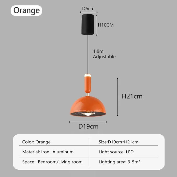 Nordic Liftable LED Pendant Light – Modern Iron Hanging Lamp for Bedroom, Living Room, Study, and Bar (Adjustable Height, Warm Light)