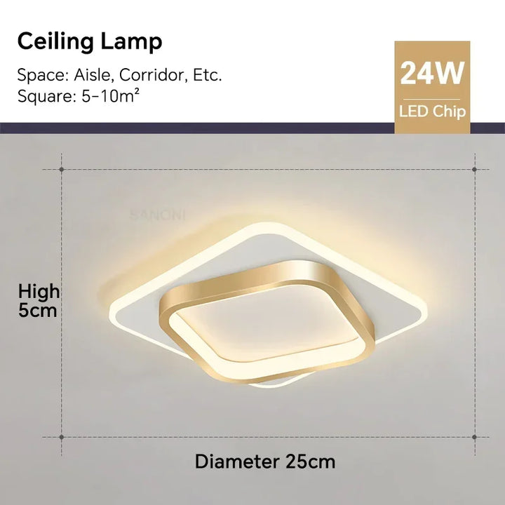 Modern LED Aisle Ceiling Light Chandelier - Indoor Lighting Fixture for Corridor, Stairs, Foyer, Balcony, Bedroom, Bathroom