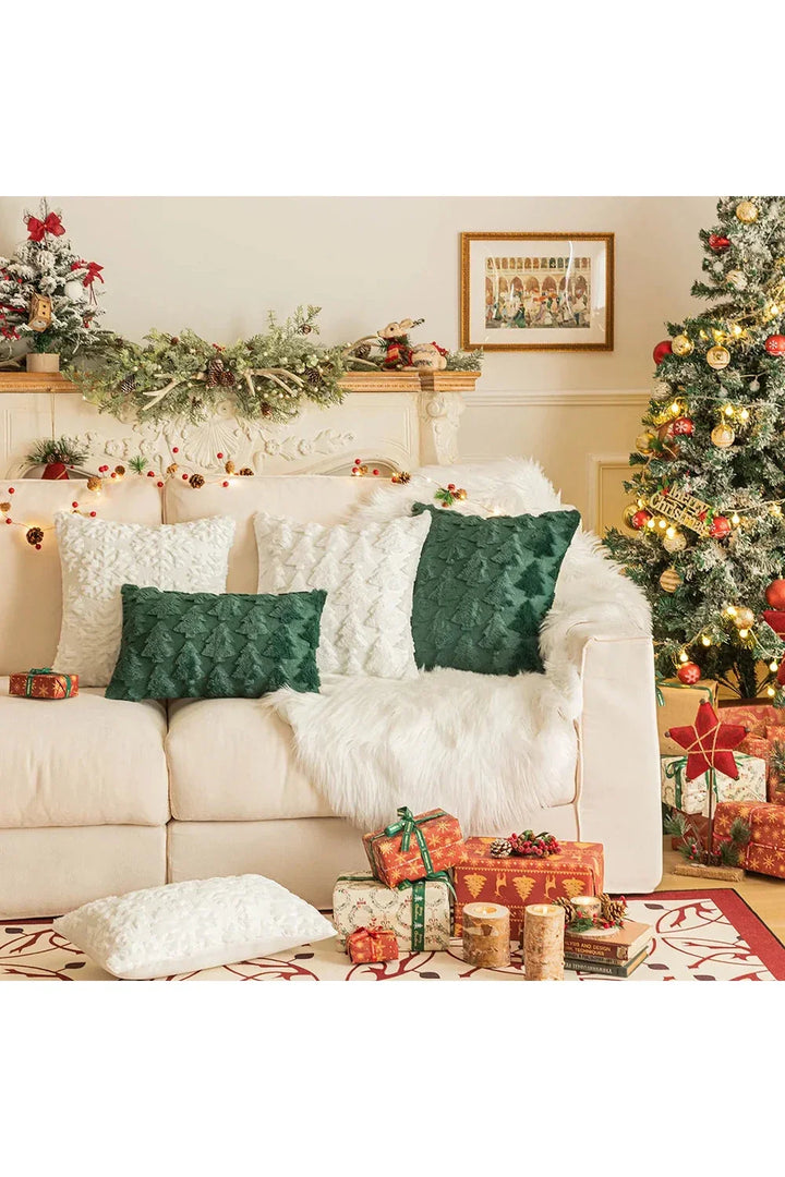 Plush decorative cushion cover