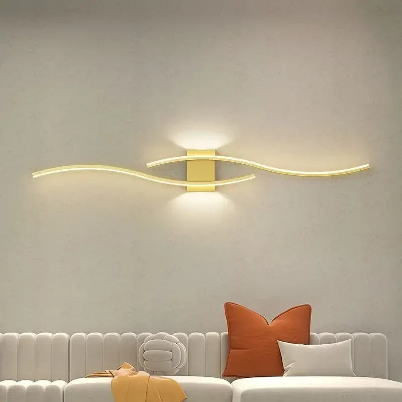 Modern Minimalist LED Strip Wall Lamp – Dimmable Wall Sconce for Living Room, Bedroom, Restaurant, and Bathroom
