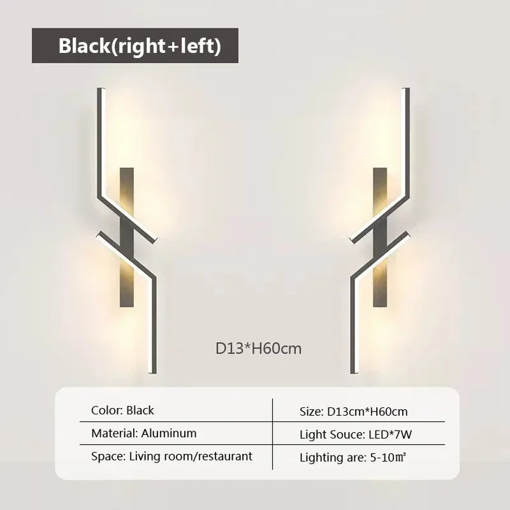 Modern LED Wall Lamp – Minimalist Design, Up & Down Lighting for Bedroom, Living Room, TV Sofa, and Lobby – Dimmable Wall-Mounted Light