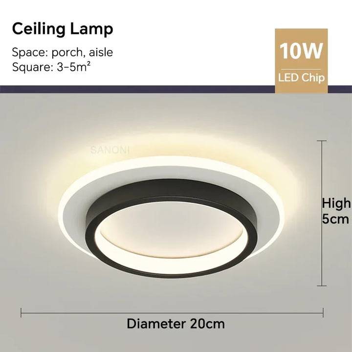 Modern LED Aisle Ceiling Light Chandelier - Indoor Lighting Fixture for Corridor, Stairs, Foyer, Balcony, Bedroom, Bathroom