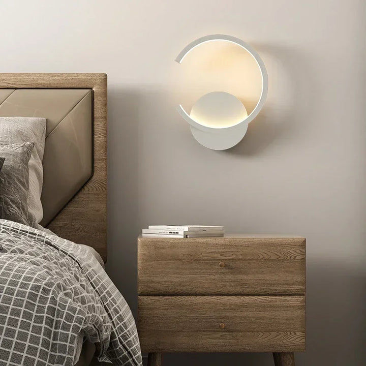 Modern LED Wall Lamp – Nordic Style Black, White, and Gold Wall Lighting for Living Room, Bedroom, Aisle, and Home Decor