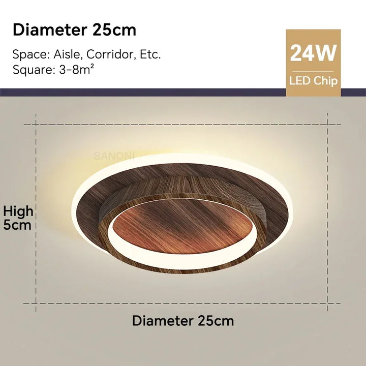 Modern LED Ceiling Lamp - Square Ceiling Light Fixture for Living Room, Stair, Aisle, and More