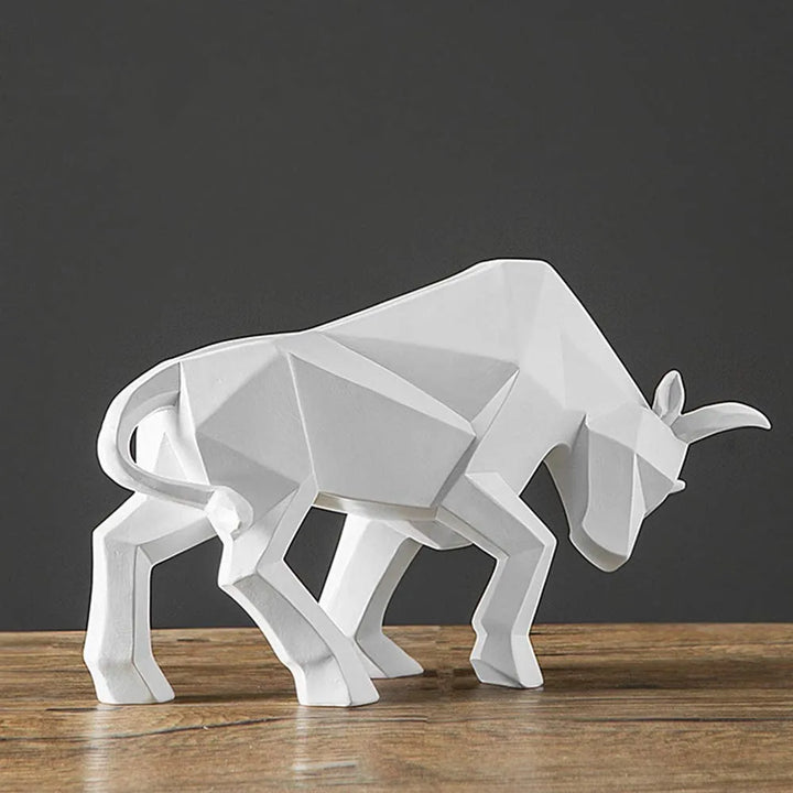 Modern Geometric Bull Statue, Ornament, Café, Bull Sculptures, Animal Figures, Abstract Hotel Home Decoration