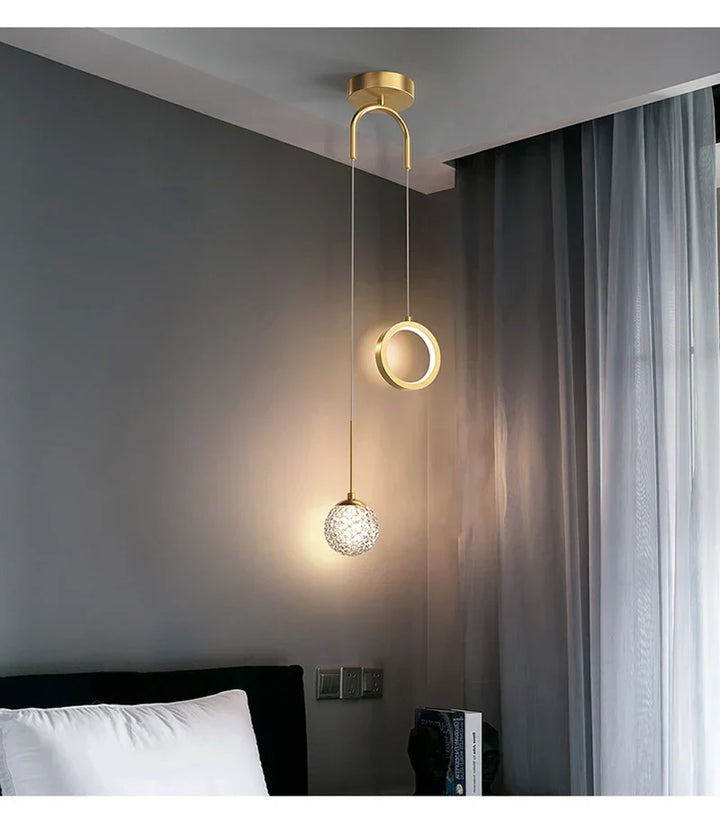 Modern LED Pendant Light – 2-Way Indoor Hanging Lamp for Living Room, Bedroom, Dining Table with Adjustable 3 Light Colors