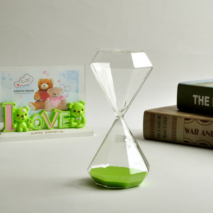 5–60 Minute diamond hourglass, hourglass, hourglass, children's gift, hourglass, home decoration, available in multiple color options
