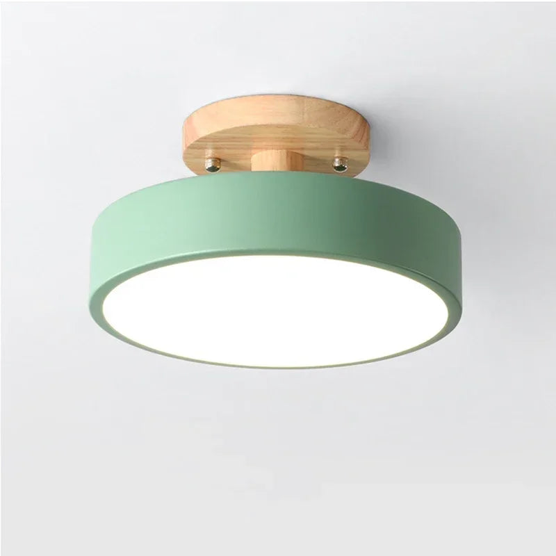 Nordic Industrial Ceiling Light – LED Round Ceiling Lamp for Kitchen, Dining Room, Bedroom, Hallway, and Bathroom – Modern Metal and Acrylic Design