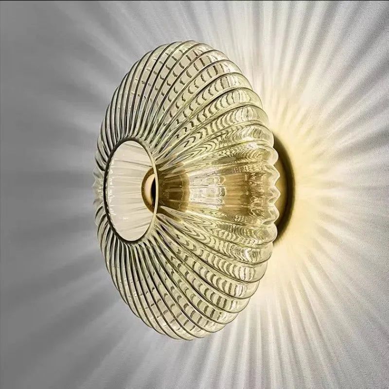 Modern Glass LED Wall Lamp – Ripple Design for Corridor, Aisle, Staircase, and Dining Room Backdrop