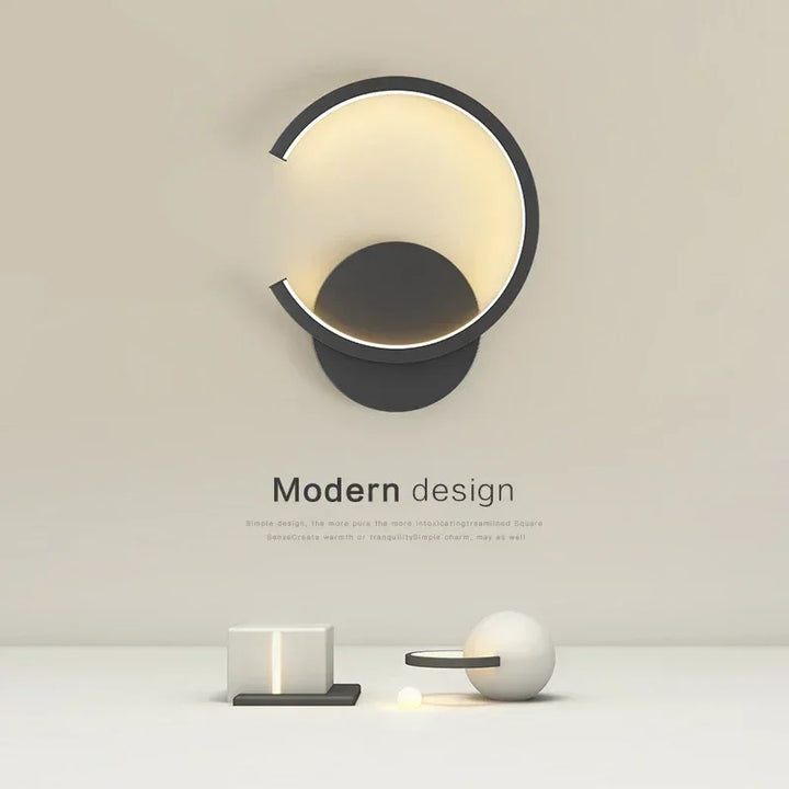 Modern LED Wall Lamp – Nordic Style Black, White, and Gold Wall Lighting for Living Room, Bedroom, Aisle, and Home Decor