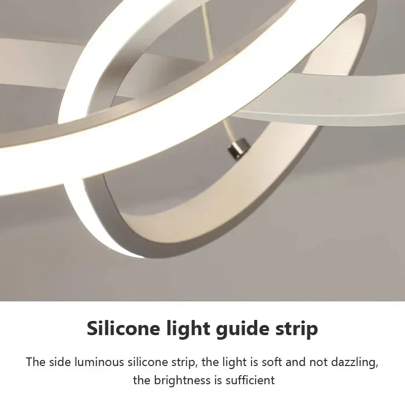Modern LED Line Pendant Light – 24/30cm Aluminum Hanging Lamp for Entrance, Living Room, and Restaurant Indoor Lighting