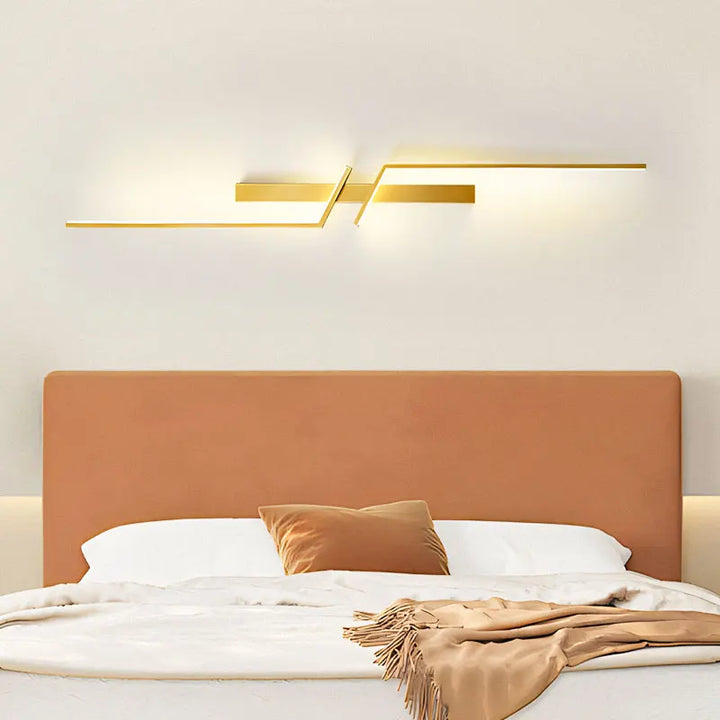 Nordic Black and Gold LED Wall Sconce – Modern Wall Light Fixture for Bedroom, TV Background, Stairs, and Indoor Spaces