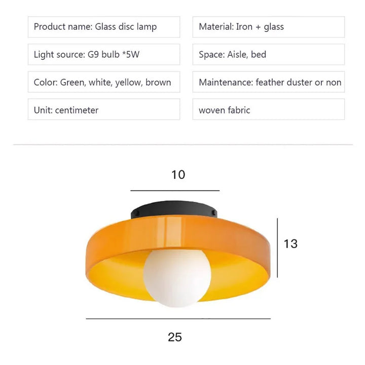 Modern Dual-Purpose Glass Ceiling Light – G9 Bulb Wall Sconce for Living Room, Bedroom, Hallway, and Balcony